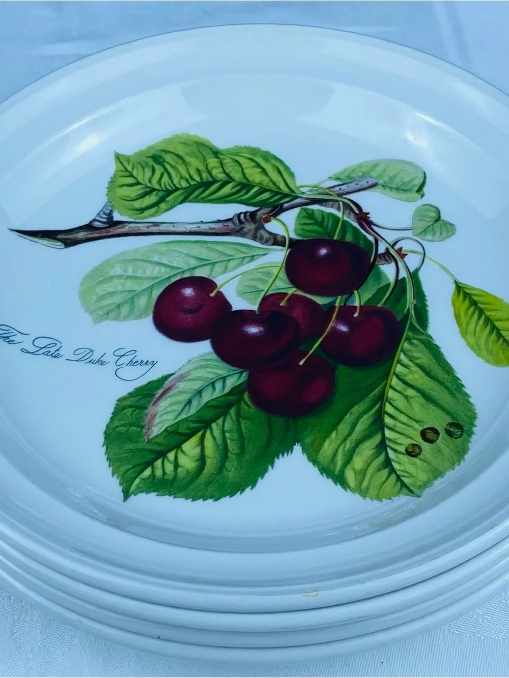 Set of 4 Vintage Portmeirion Pomana Dessert Plates 7.35” Fruit Goddess Design